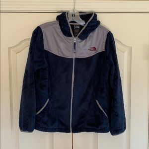 The North Face girls navy fleece jacket